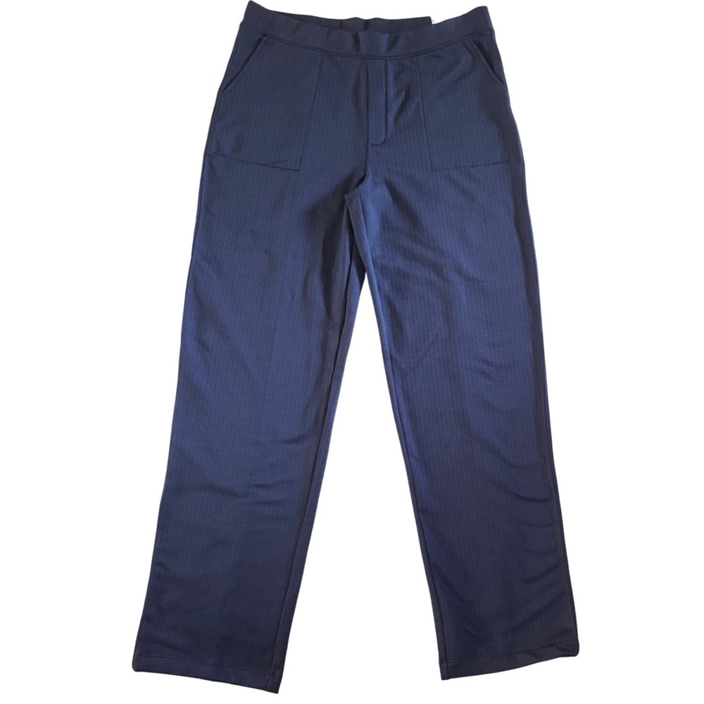 Mondetta Womens‎ Herringbone Straight Leg Pant Black High Rise Large NWT 1806914